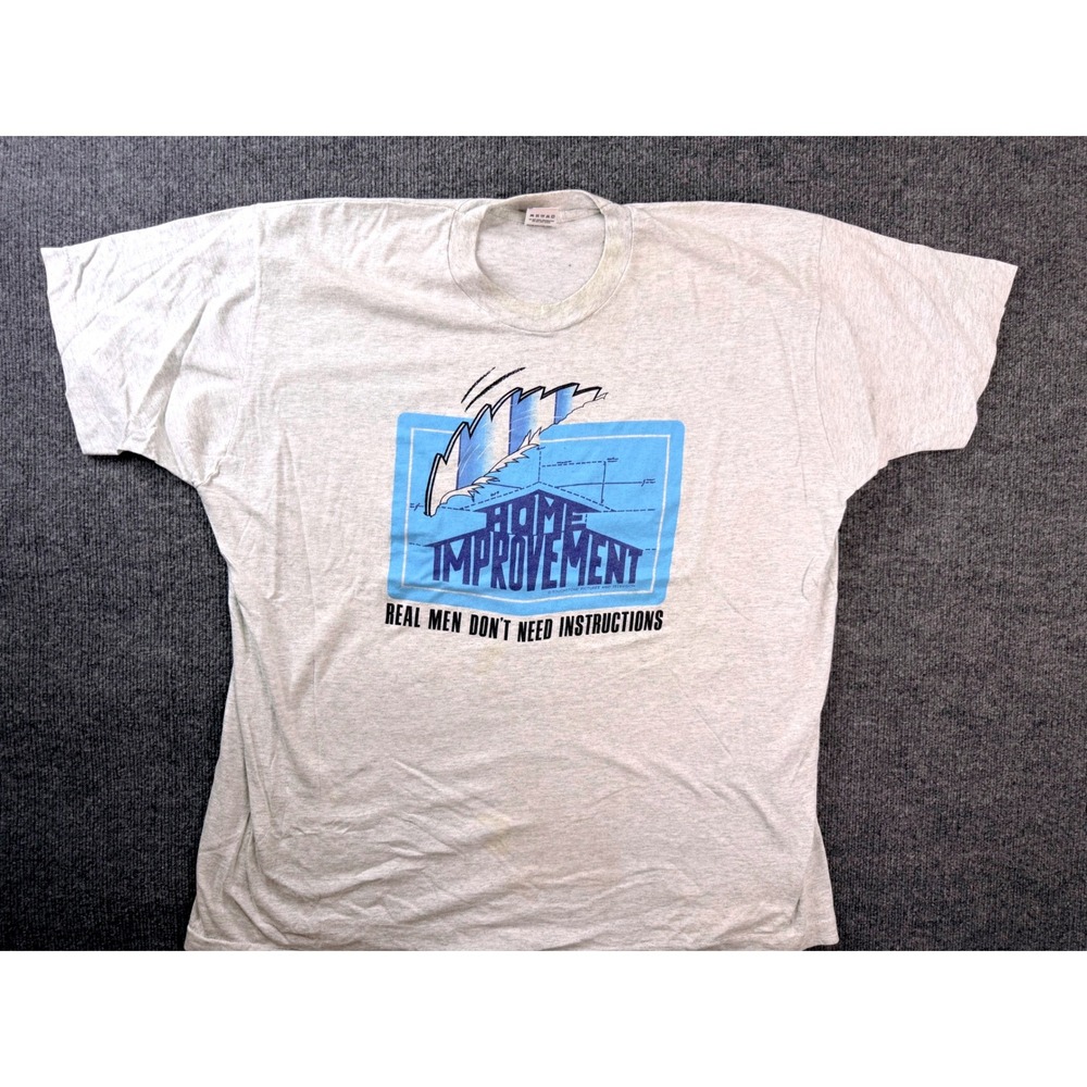 Vintage Fruit of the Loom Home Improvement T Shirt XXXL Gray USA Made 90s TV